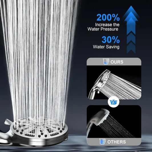 Filtered Shower Head with Handheld, High Pressure 8 Spray Showerhead with Filters & Upgraded Detachable Shower Head, Water Softener Filters Beads for Hard Water -Remove Chlorine Black - Image 3