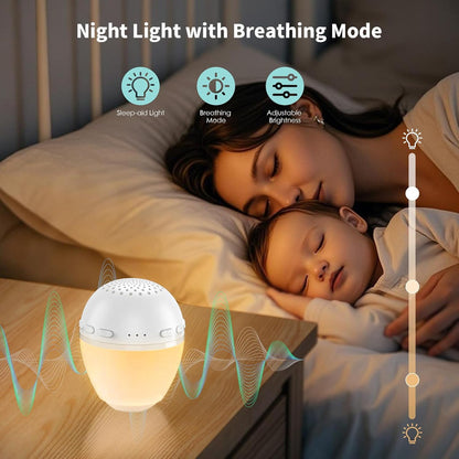 3 in 1 Smart Sound Machine, White Noise Machine with Noise Detection, Night Light, Bluetooth Speaker, Rechargeable Battery, 26 Soothing Sounds and Portable Design for Kids & Adults - Image 4