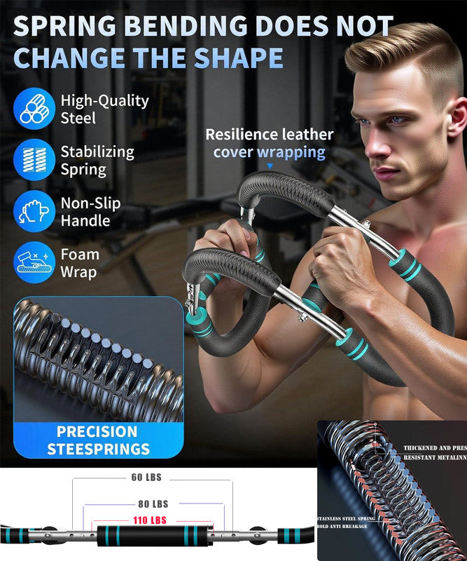 Twister Arm Trainer for Men & Women，60-110lb Adjustable Arm & Chest Workout Equipment，Portable Home Gym Strength Training Machine for Full-Body Toning & Muscle Building - Image 5