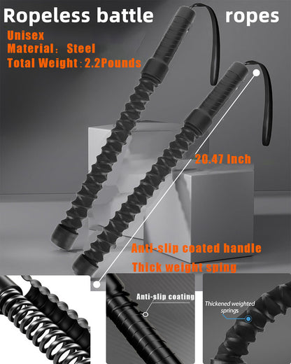 Ropeless Battle Ropes for Home Gym, Cordless Exerciser Rope, Heavy Duty Weighted Wireless Battle Ropes, Exercise Equipment for HIIT, Portable Training Flow rope Working Out for Men Women, Cardio Train - Image 2