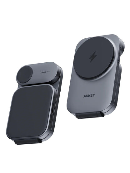 Aukey MagFusion Z Qi2 3-in-1 Foldable Magnetic Fast Wireless Charging Station (LC-MC312) - Image 3
