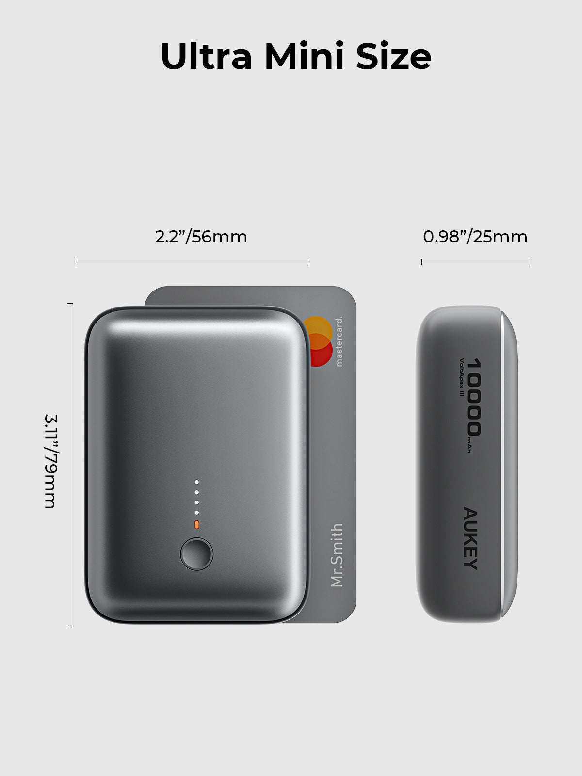 AUKEY Spark Mini 10000 Compact Fast Charging Power Bank (PB-Y55) - Image 2