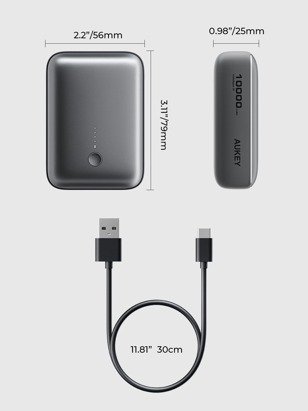 AUKEY Spark Mini 10000 Compact Fast Charging Power Bank (PB-Y55) - Image 9