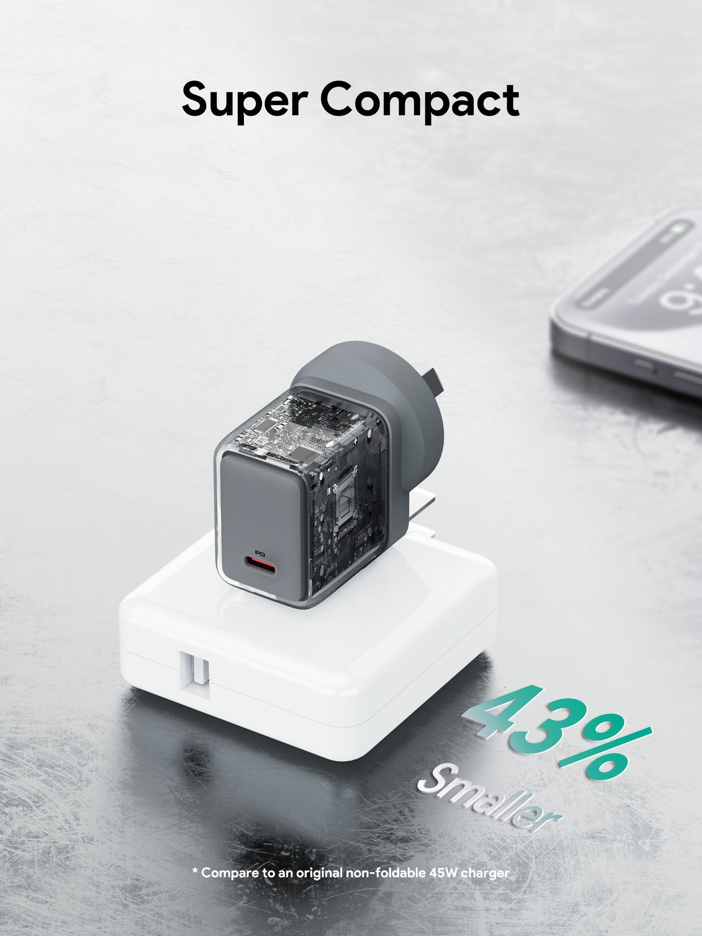 Aukey Comet 45W PD Fast Wall Charger GaN USB-C (PA-C2) - Image 2