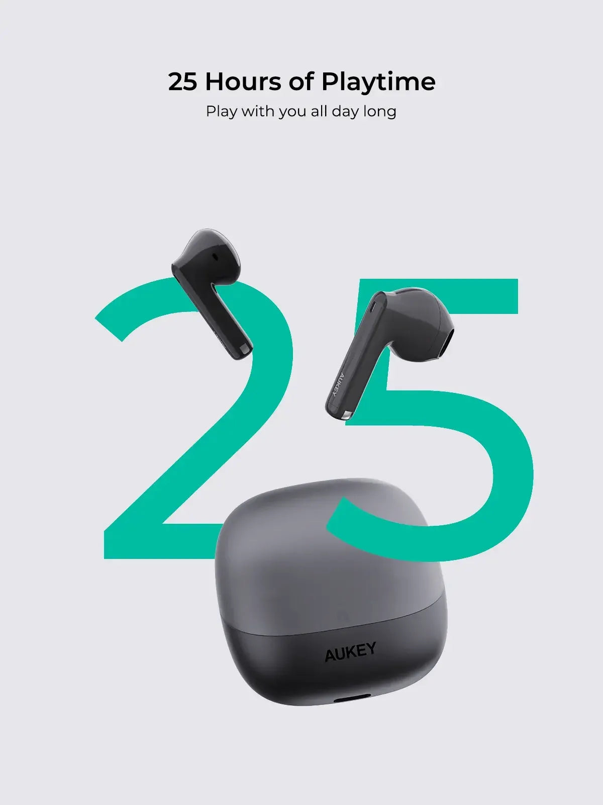 AUKEY Move Flex True Wireless Bluetooth 5.3 Earbuds with ENC, 85ms Low Latency & 25H Battery Life – EP-M4 - Image 2