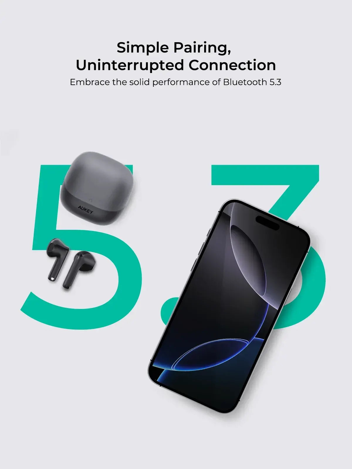 AUKEY Move Flex True Wireless Bluetooth 5.3 Earbuds with ENC, 85ms Low Latency & 25H Battery Life – EP-M4 - Image 4