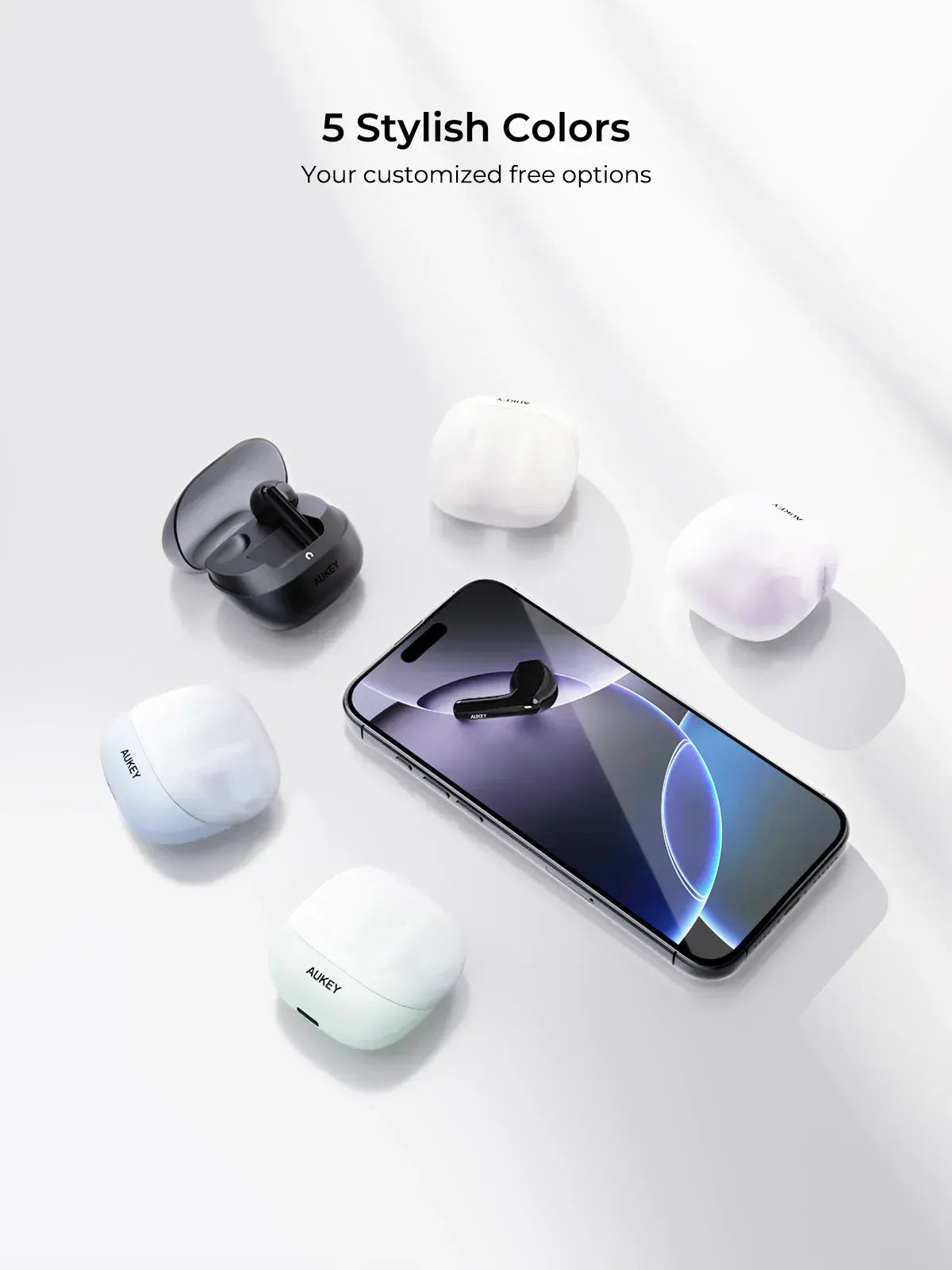 AUKEY Move Flex True Wireless Bluetooth 5.3 Earbuds with ENC, 85ms Low Latency & 25H Battery Life – EP-M4 - Image 5