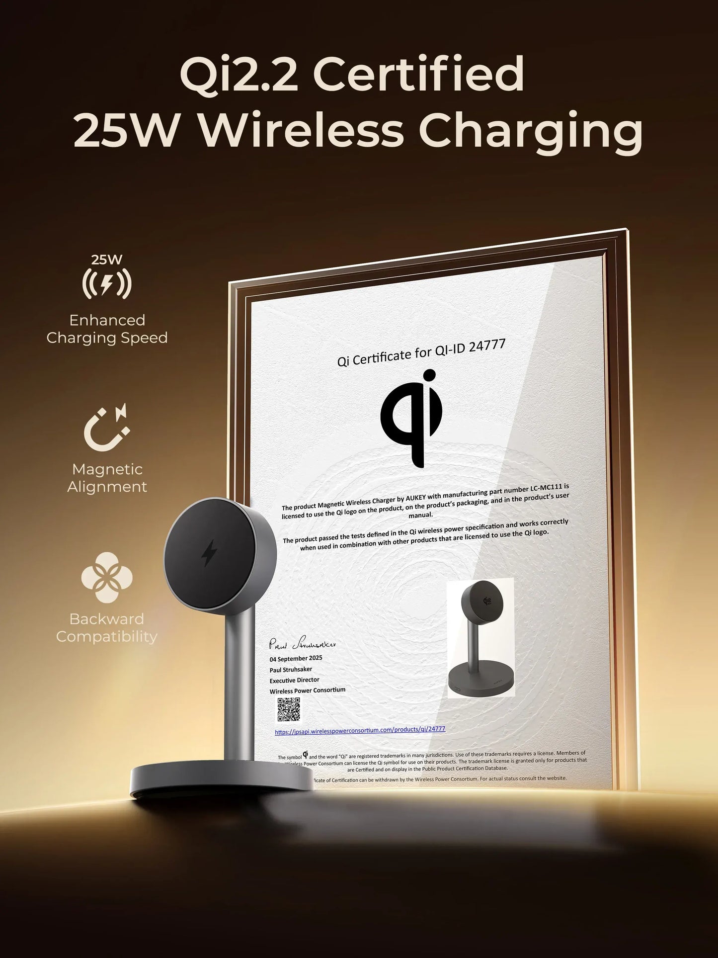 AUKEY LC-MC111 MagFusion 1X Magnetic Wireless Charger - Image 4