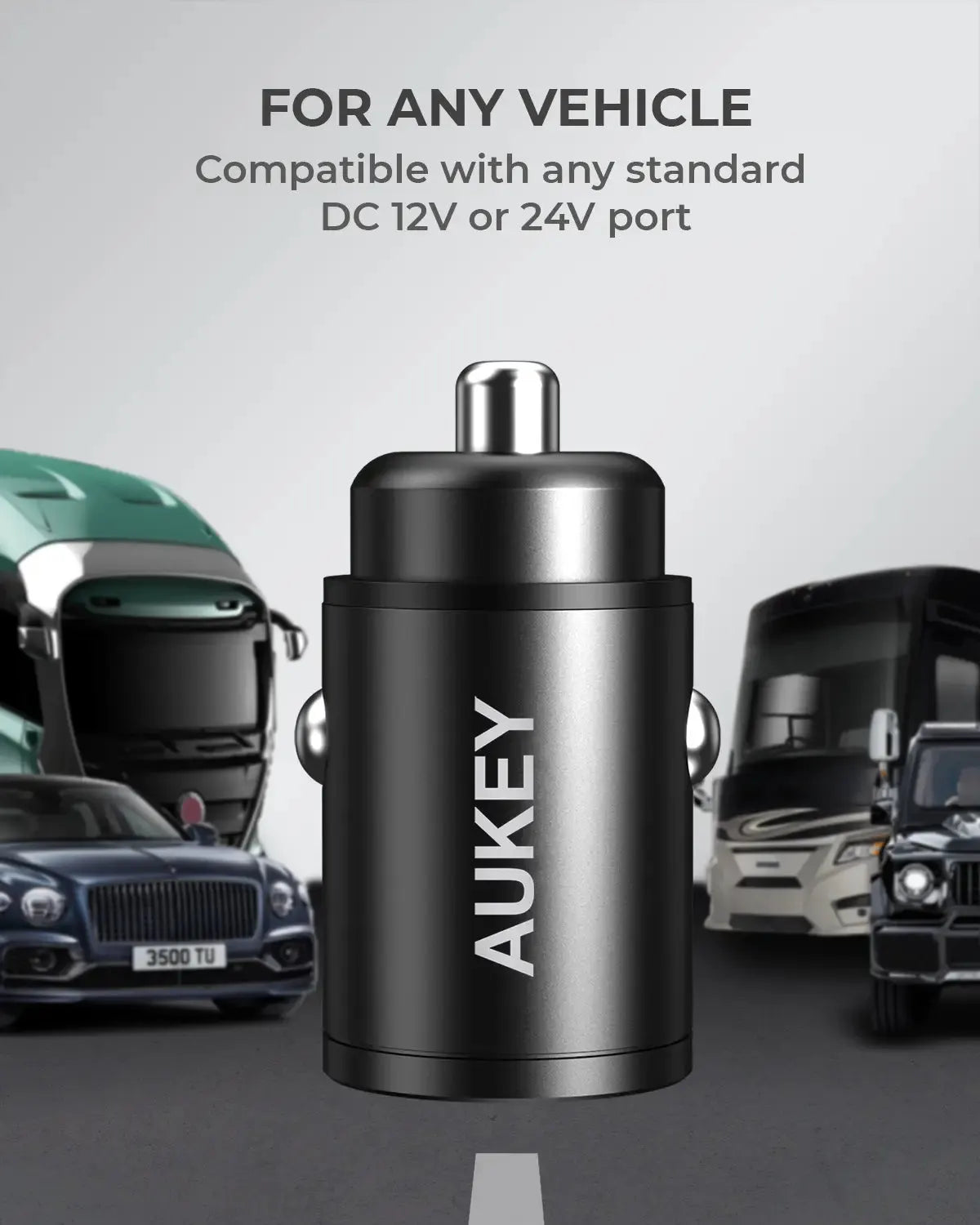 AUKEY CC-A3 Nano Car Charger Dual port 30W - Image 5