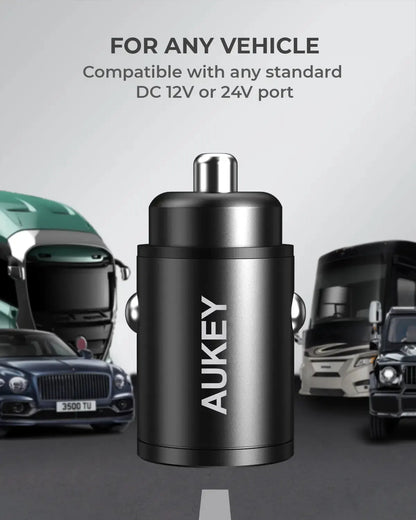 AUKEY CC-A3 Nano Car Charger Dual port 30W - Image 5