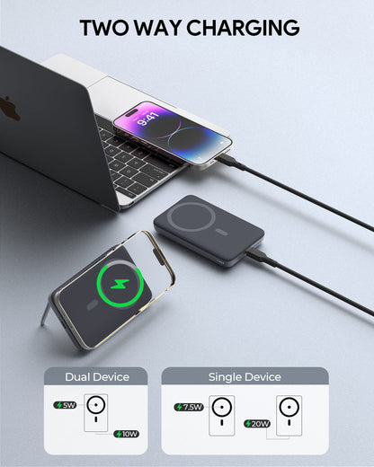 Aukey MagLinnk 6700mAh Magnetic Wireless Charging Power Bank (PB-MS01) - Image 3