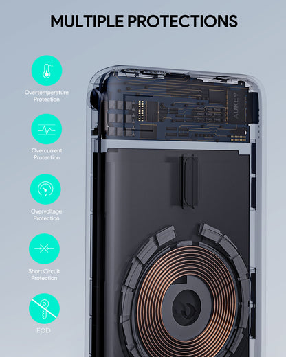 Aukey MagLinnk 6700mAh Magnetic Wireless Charging Power Bank (PB-MS01) - Image 5