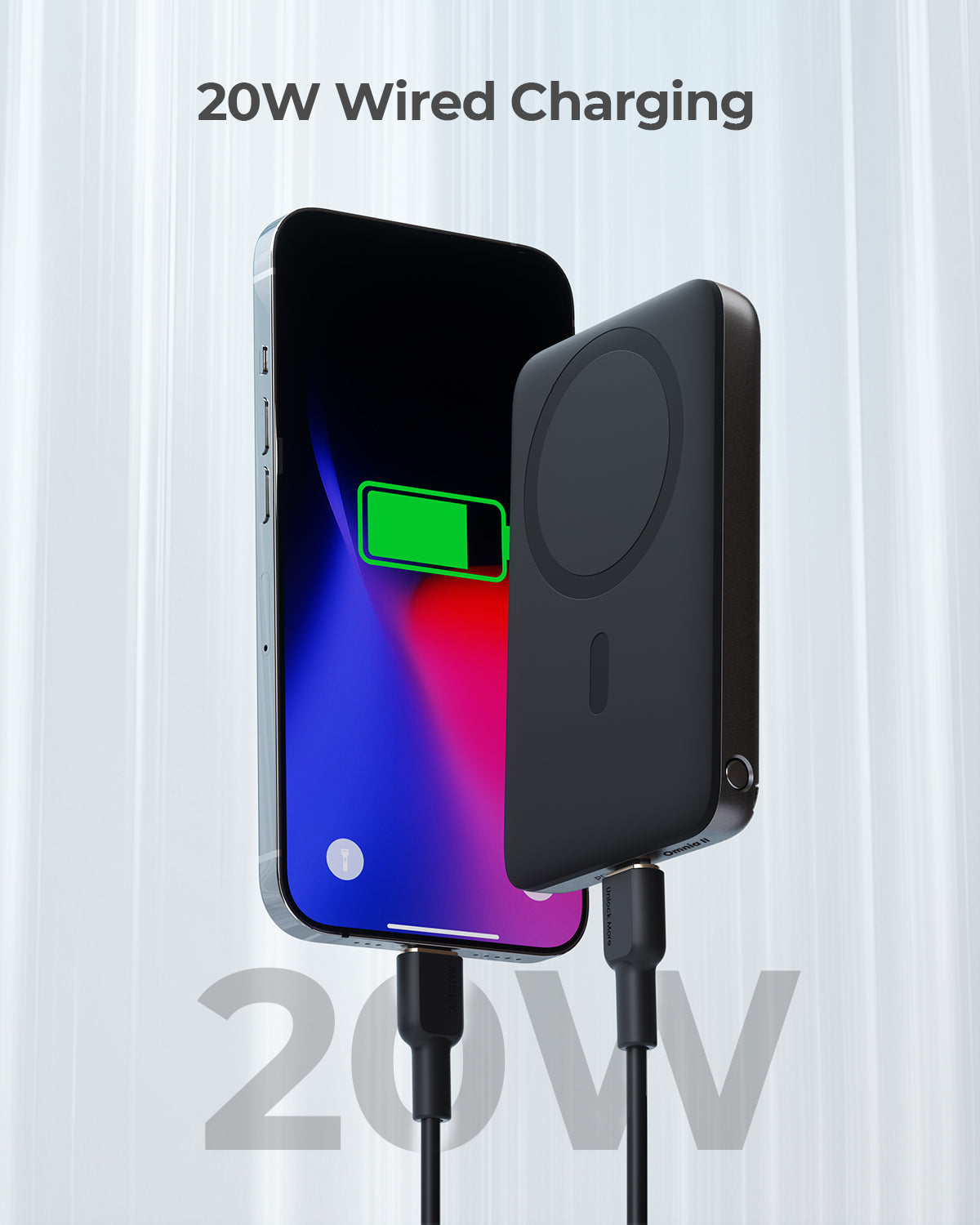Aukey MagLinnk 6700mAh Magnetic Wireless Charging Power Bank (PB-MS01) - Image 7