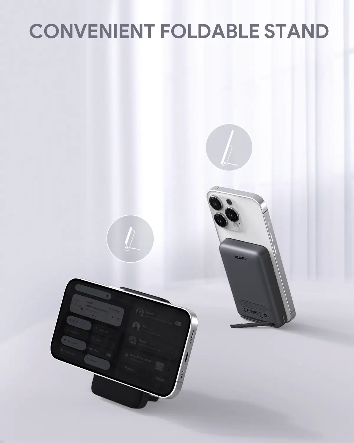 Aukey MagLinnk 10000mAh Magnetic Wireless Charging Power Bank (PB-MS02) - Image 3