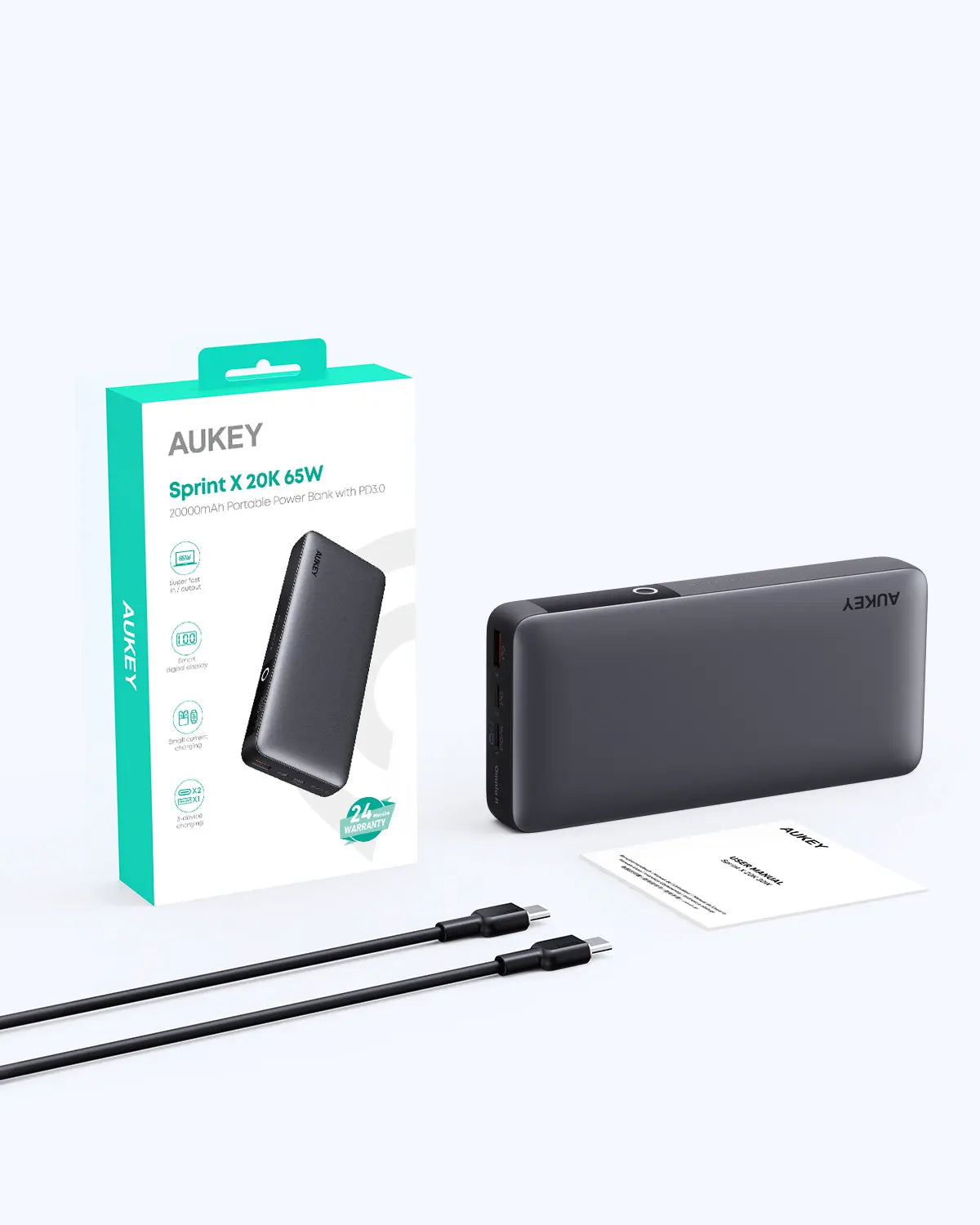 Aukey Sprint X 20K 65W 20000mAh Portable Power Bank with PD3.0 (PB-Y43) - Image 9