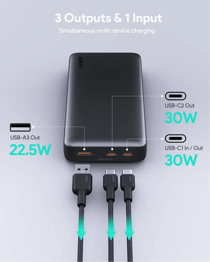 Aukey Sprint X 20K 30W 20000mAh Portable Power Bank with PD3.0 (PB-Y42) - Image 3