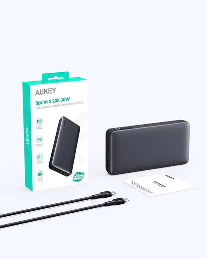 Aukey Sprint X 20K 30W 20000mAh Portable Power Bank with PD3.0 (PB-Y42) - Image 9