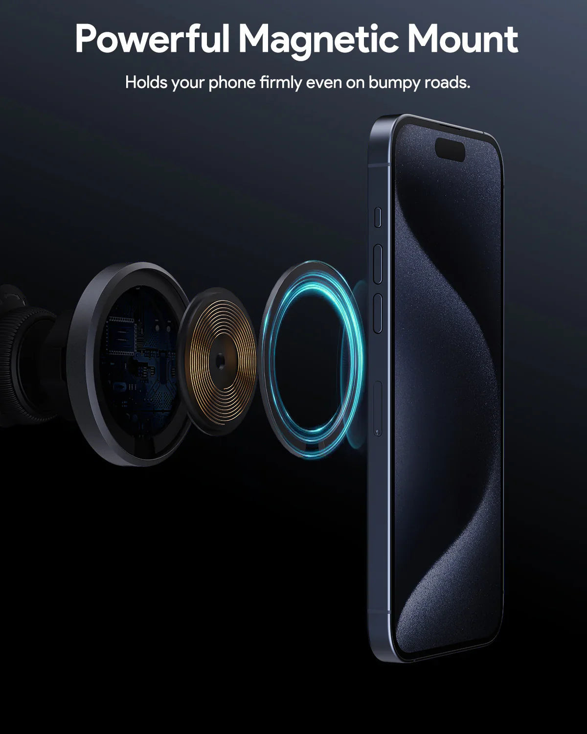 Aukey MagLink Dash Magnetic Fast Wireless Charging Phone Mount (HD-MC13) - Image 5