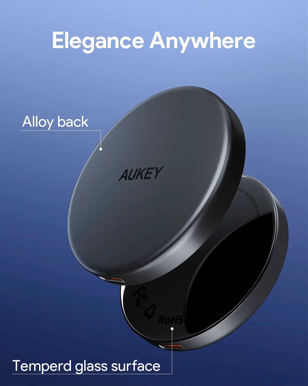 Aukey Magfusion Aura Qi2 Magnetic Fast Wireless Charger (LC-MC10) - Image 5