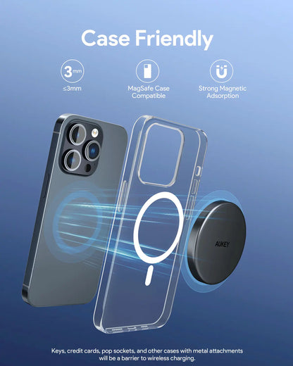 Aukey Magfusion Aura Qi2 Magnetic Fast Wireless Charger (LC-MC10) - Image 7