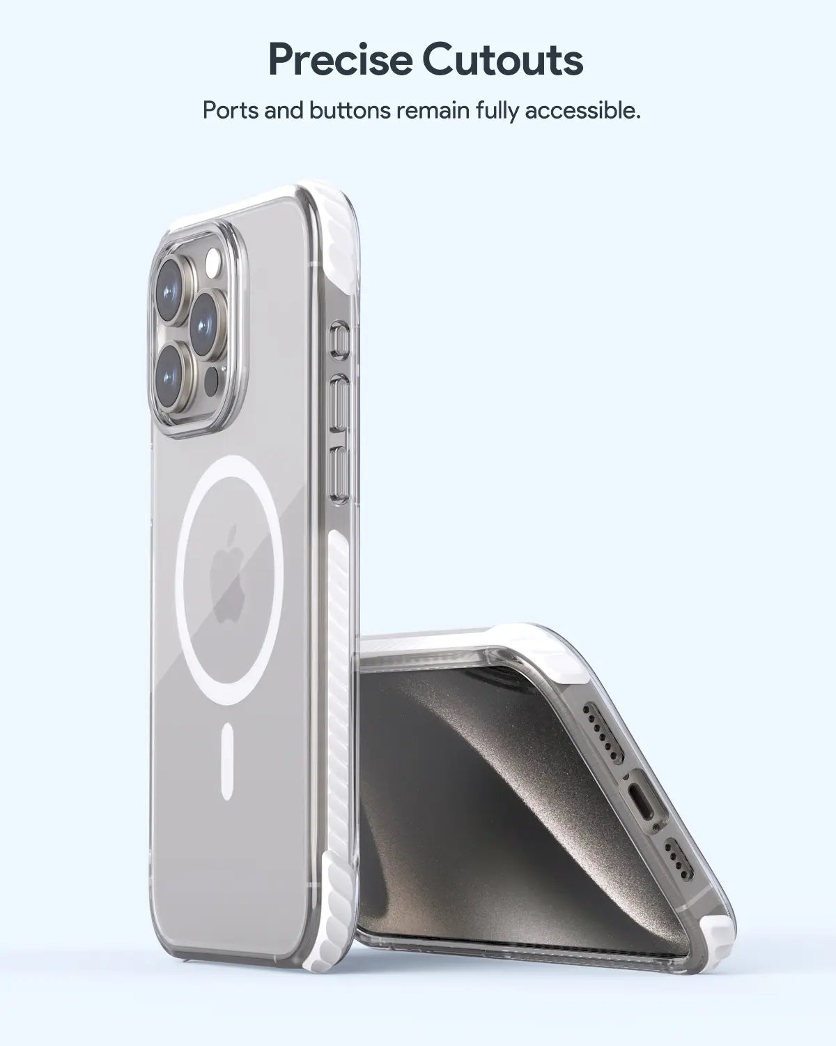 Aukey Urban Guard Magnetic Hard-Shell iPhone 15 Phone case - Transparent (TM11A) - Image 3