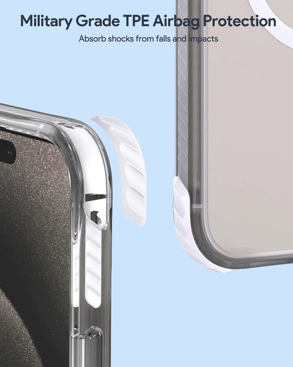 Aukey Urban Guard  Magnetic Hard-Shell iPhone 15 Pro Max Phone case - Transparent (TM11D) - Image 2