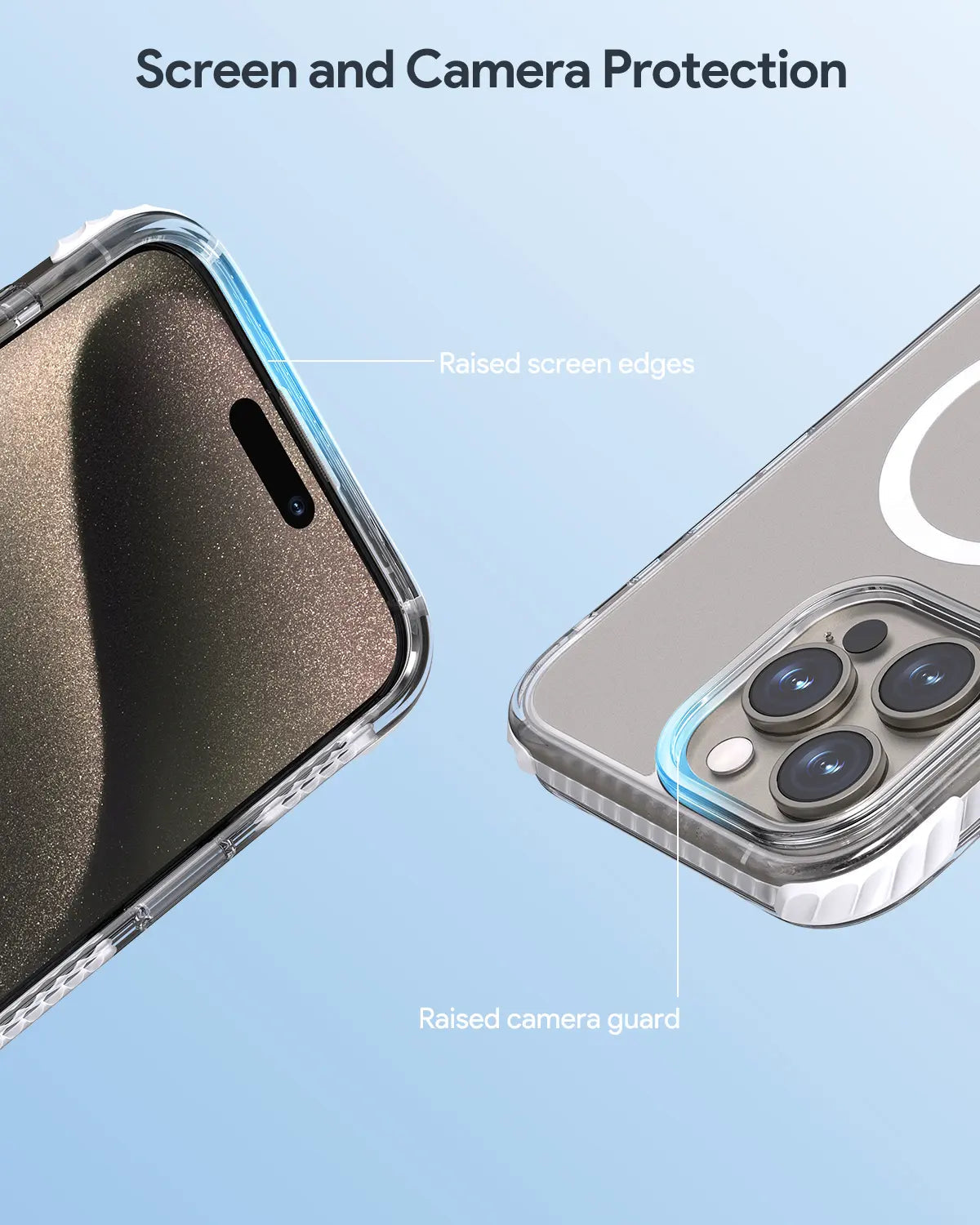 Aukey Urban Guard  Magnetic Hard-Shell iPhone 15 Pro Max Phone case - Transparent (TM11D) - Image 4