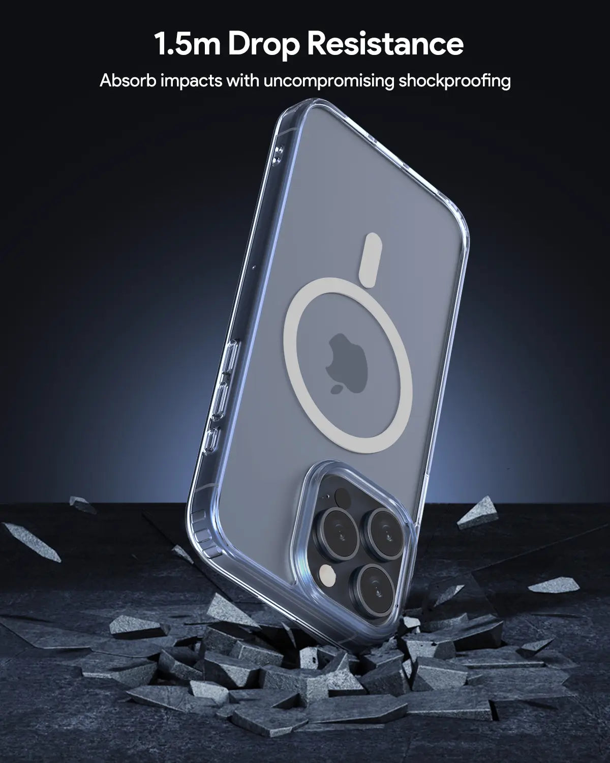 Aukey Clearview Magsafe iPhone 15 Pro Phone case - Transparent (TM10C) - Image 2