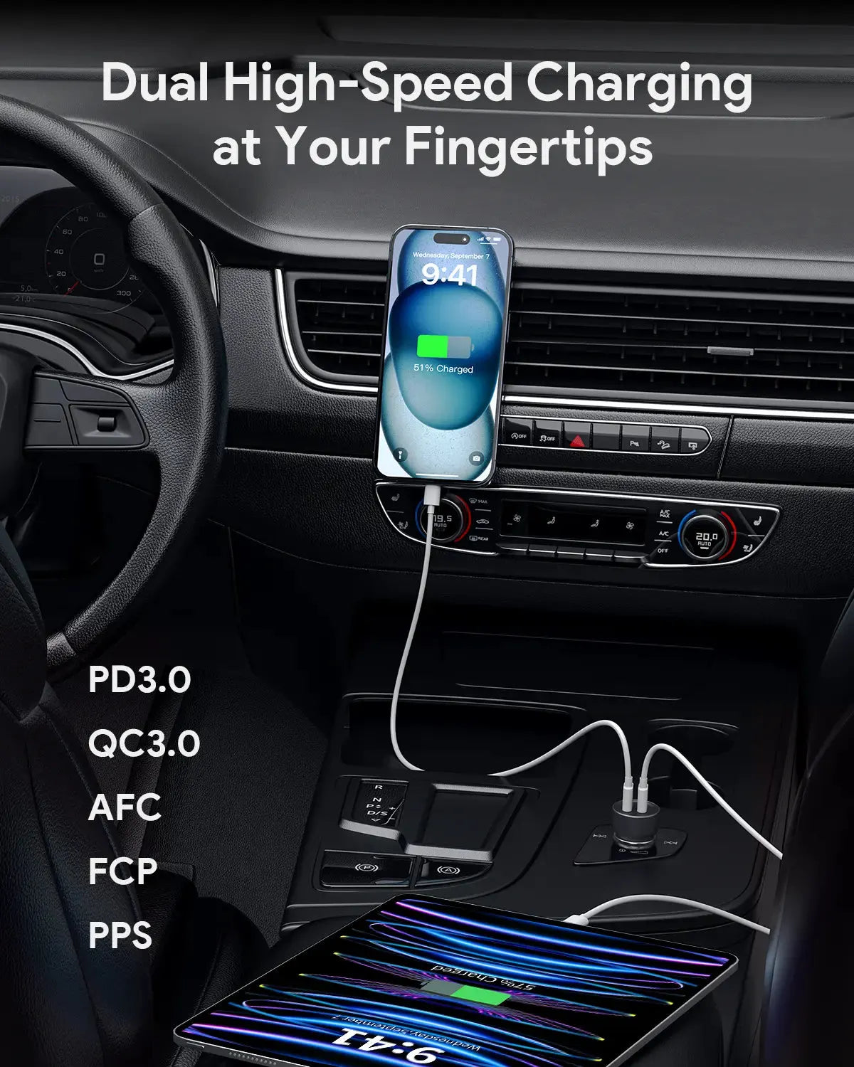 AUKEY CC-Y23 Car Charger Dual port 65W - Image 3