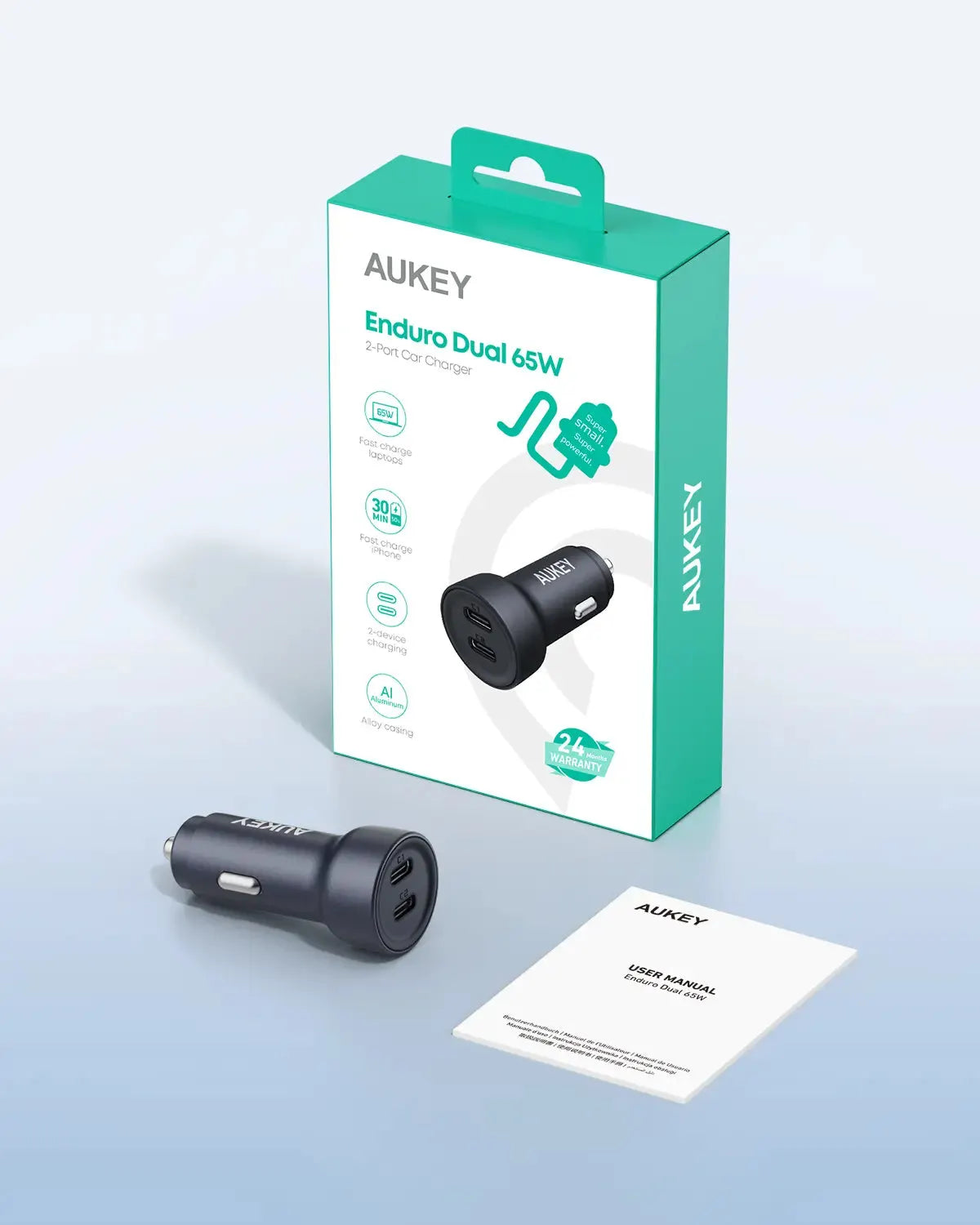 AUKEY CC-Y23 Car Charger Dual port 65W - Image 6