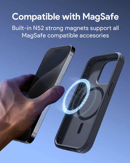 Aukey Urban Guard Elite Magnetic Hard-Shell iPhone 15 Pro Phone Case - Dark Gray (UG10C) - Image 2