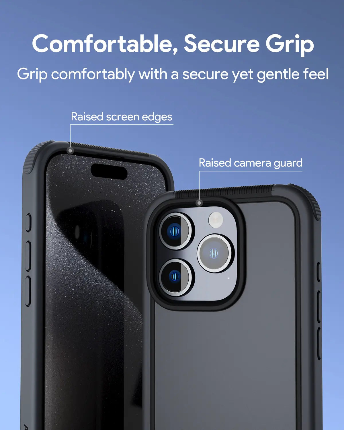 Aukey Urban Guard Elite Magnetic Hard-Shell iPhone 15 Pro Phone Case - Dark Gray (UG10C) - Image 3
