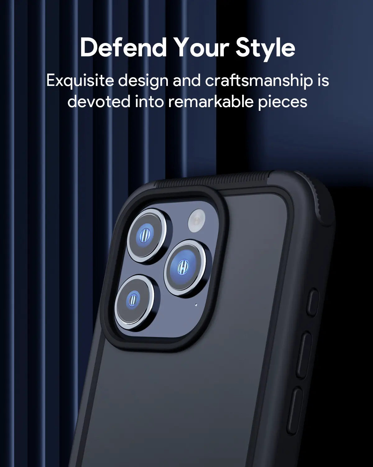 Aukey Urban Guard Elite Magnetic Hard-Shell iPhone 15 Pro Phone Case - Dark Gray (UG10C) - Image 4