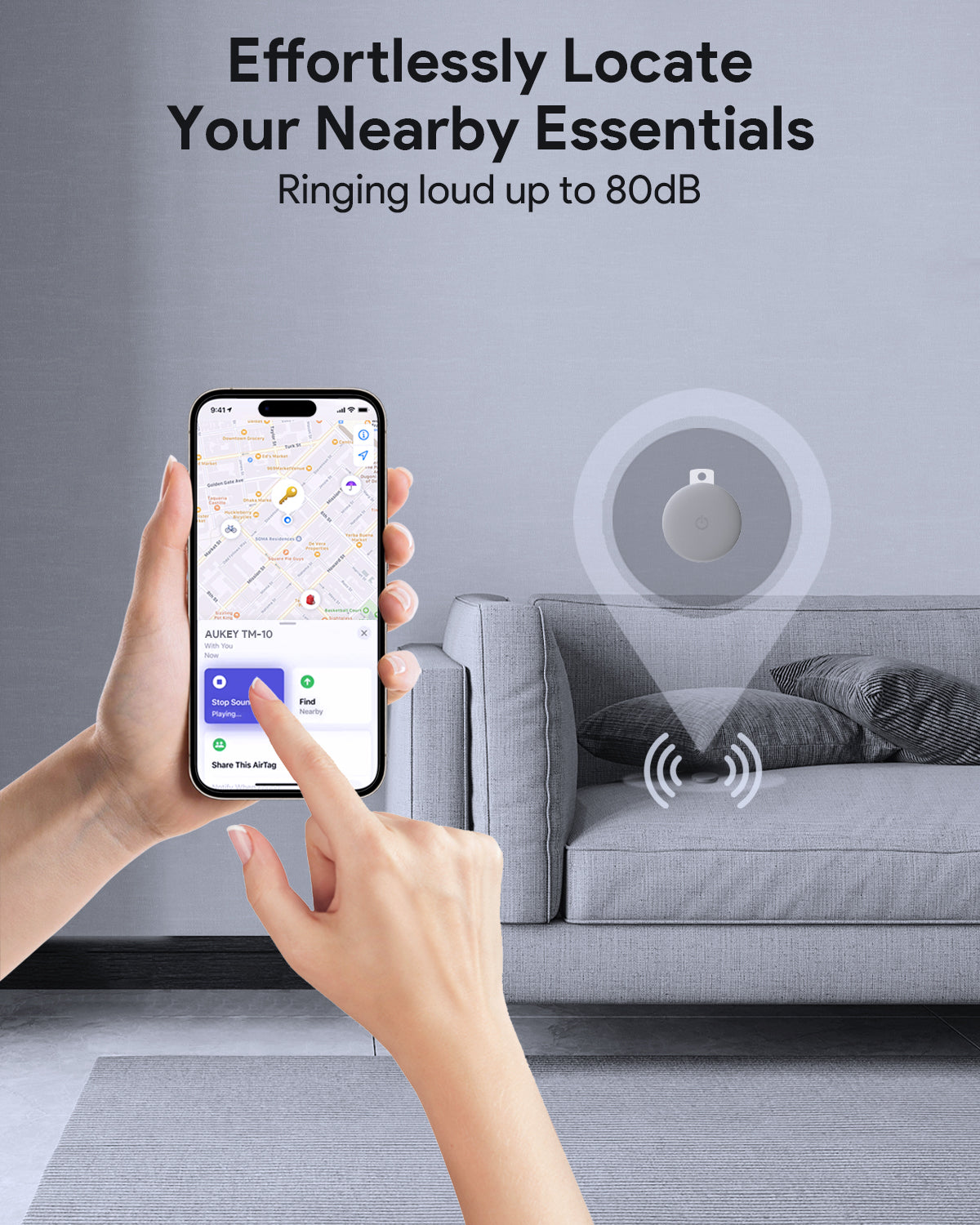 Aukey Track Mate 1 Smart Bluetooth Tracker (TM-10) - Image 4