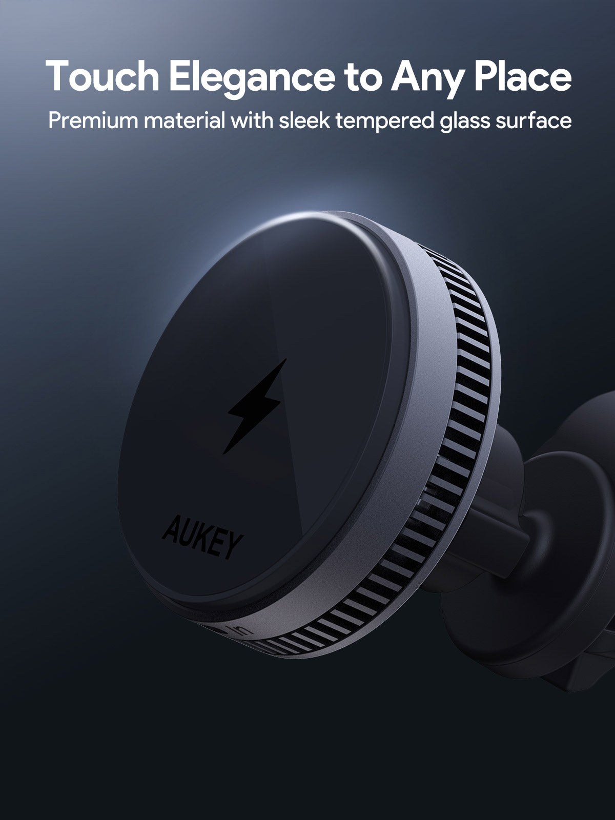Aukey MagFusion Dash Pro Qi2 Magnetic Fast Wireless Charging Phone Mount with Active Cooling (HD-MC13A) - Image 4