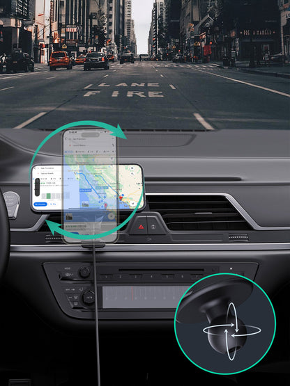 Aukey MagFusion Dash Pro Qi2 Magnetic Fast Wireless Charging Phone Mount with Active Cooling (HD-MC13A) - Image 6