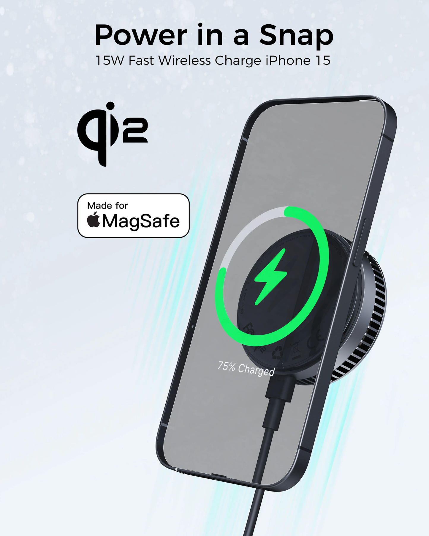 Aukey Magfusion GameFrost Magnetic Wireless Charger with Active Cooling (LC-G10) - Image 3