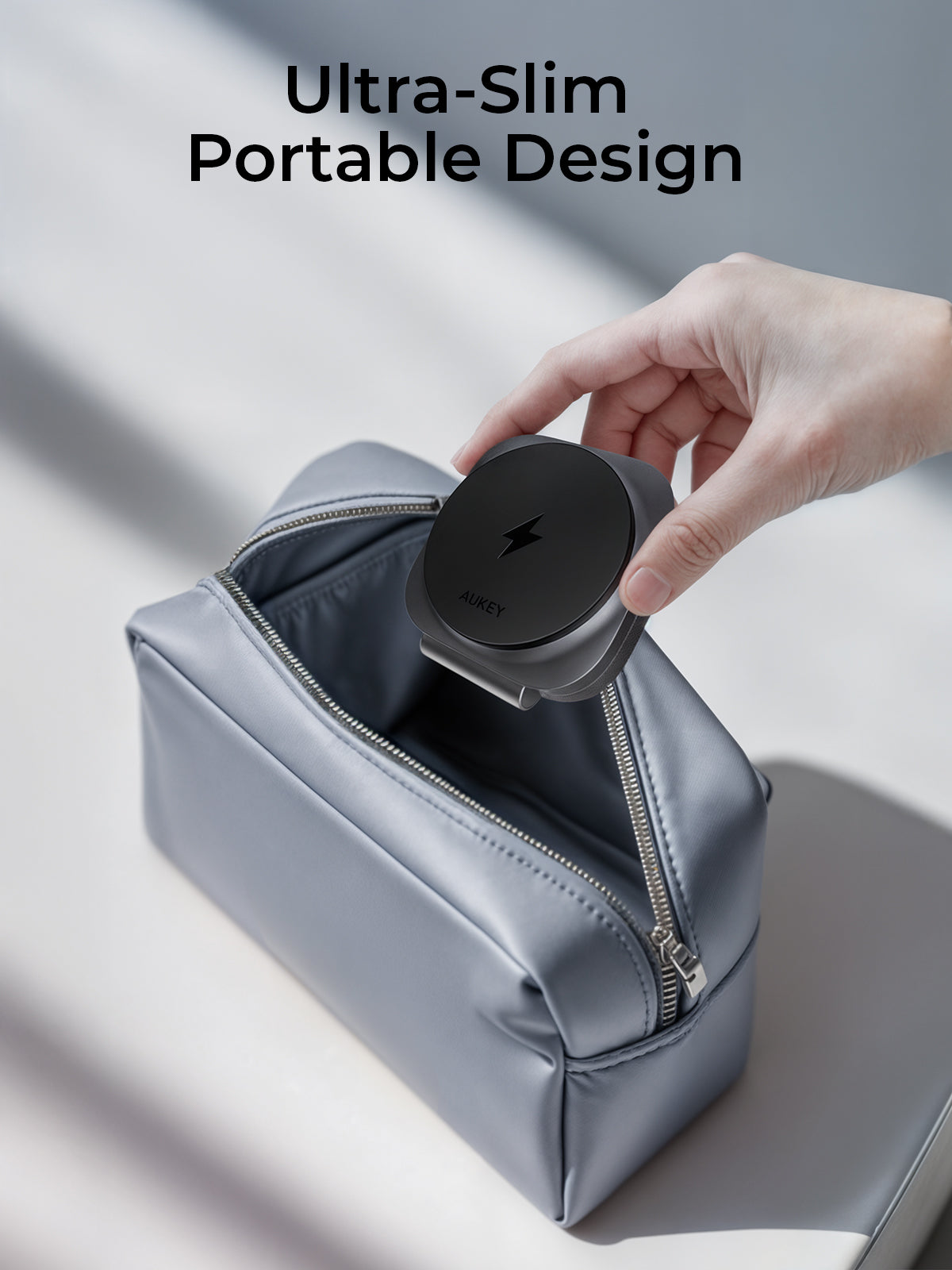 Aukey MagFusion L Qi2 Foldable 2 In 1 Magnetic Wireless Charger (LC-MC211) - Image 2