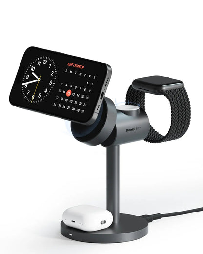 Aukey MagFusion 3-in-1 Qi2 Magnetic Fast Wireless Charging Station (LC-MC311) - Image 2