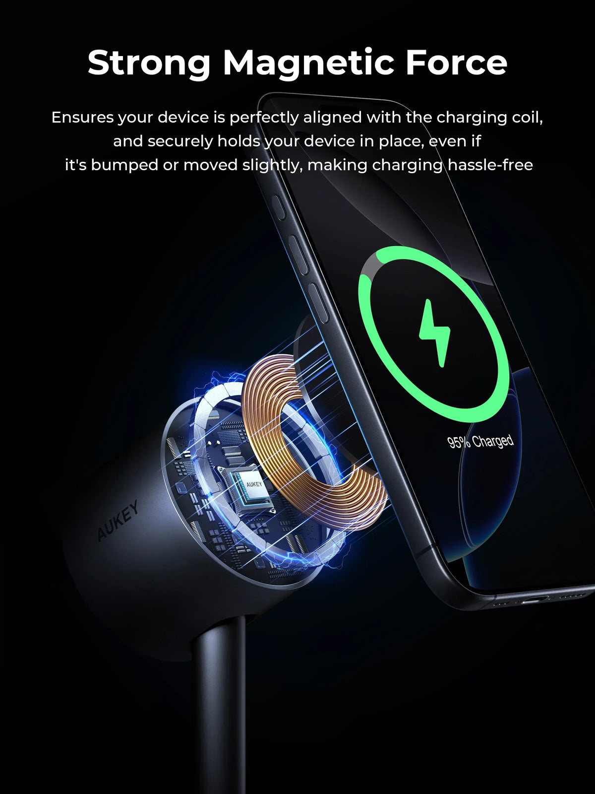 AUKEY MagFusion 2X Qi2.2 25W 2-in-1 Dual Magnetic Wireless Charging Station for iPhone, Samsung & Google Pixel – LC-MC213 - Image 7