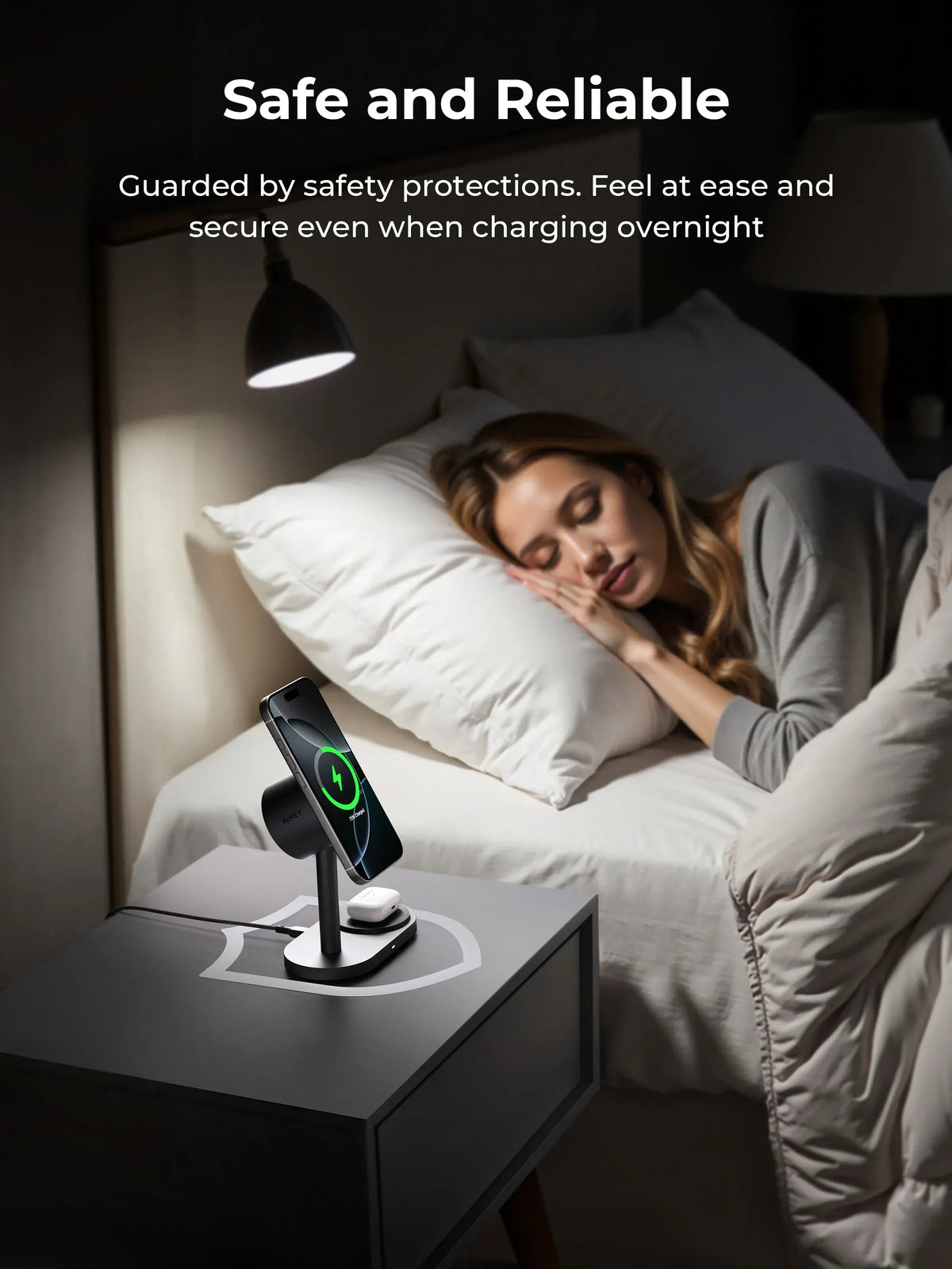 AUKEY MagFusion 2X Qi2.2 25W 2-in-1 Dual Magnetic Wireless Charging Station for iPhone, Samsung & Google Pixel – LC-MC213 - Image 9
