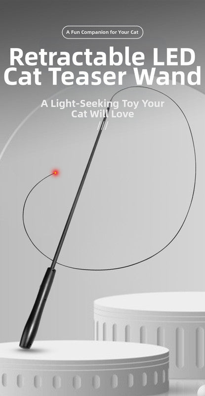 pet products Interactive LED telescopic pole cat teaser stick - Image 5