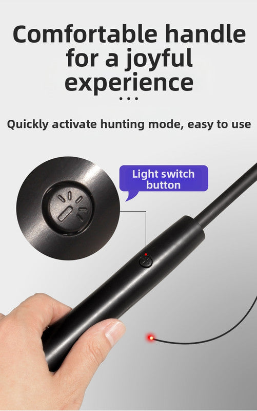 pet products Interactive LED telescopic pole cat teaser stick - Image 8