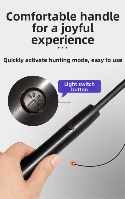 pet products Interactive LED telescopic pole cat teaser stick - Image 8