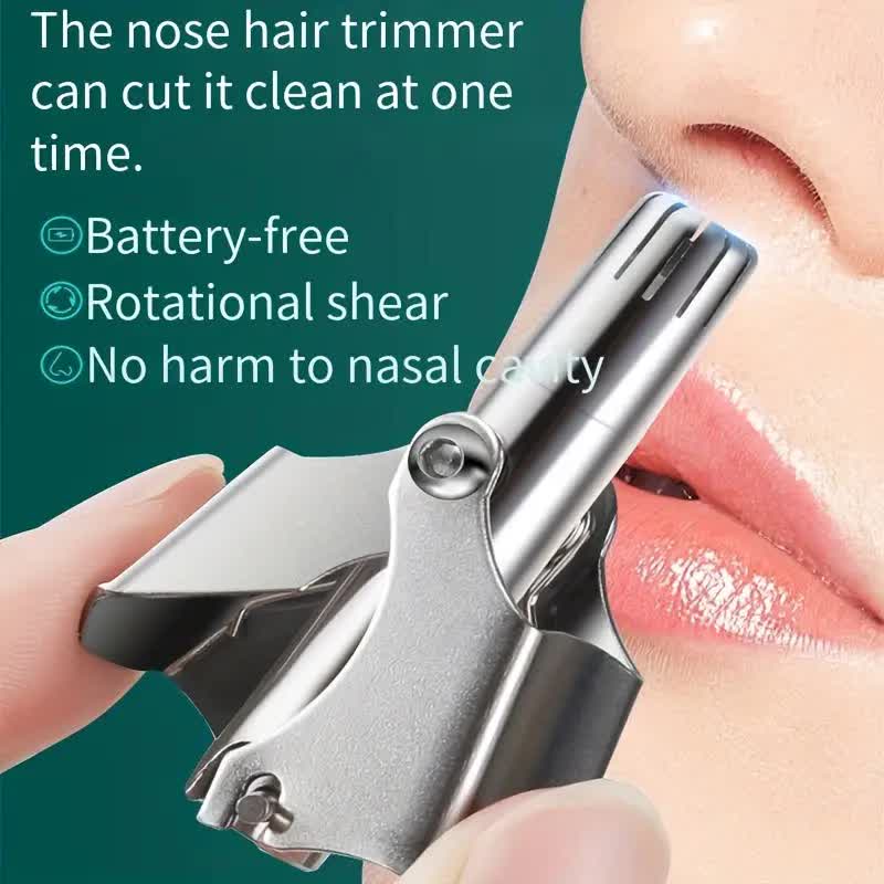 Washable Manual Nose Hair Trimmer For Men And Womens, Stainless Steel, Portable Nose Hair Clipper - Image 4