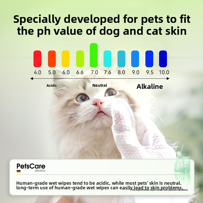 pet products -free cleaning gloves for dog bathing and deodorizing, cat dry cleaning wet wipes supplies, two packs. - Image 2