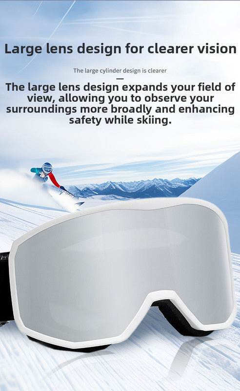 Outdoor sports products ,Winter skiing anti UV card myopia cylindrical double-layer anti fog skiing goggles - Image 7