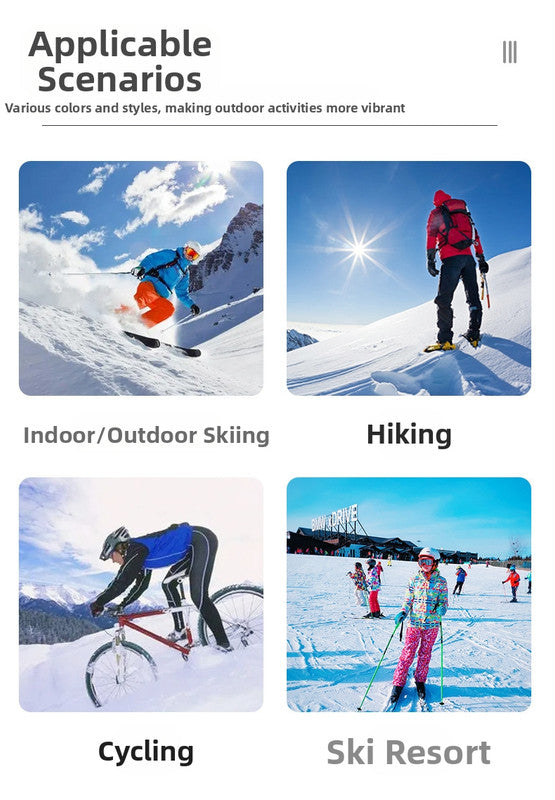 Outdoor sports products ,Winter skiing anti UV card myopia cylindrical double-layer anti fog skiing goggles - Image 3