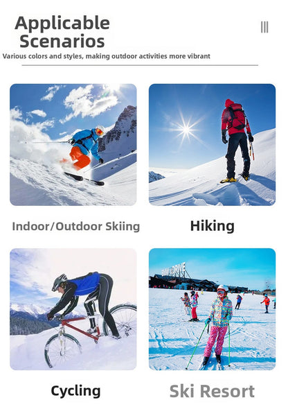 Outdoor sports products ,Winter skiing anti UV card myopia cylindrical double-layer anti fog skiing goggles - Image 3