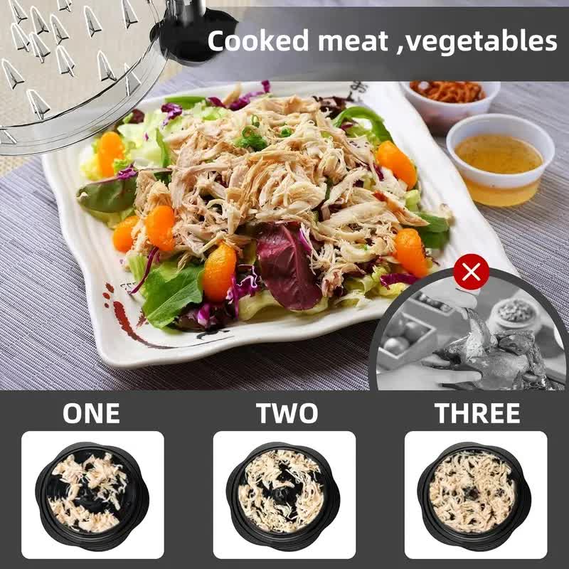 Multi-functional chicken breast shredder; minced meat separator; meat grinder; baby food tool with transparent lid; chicken shredding device - Image 4